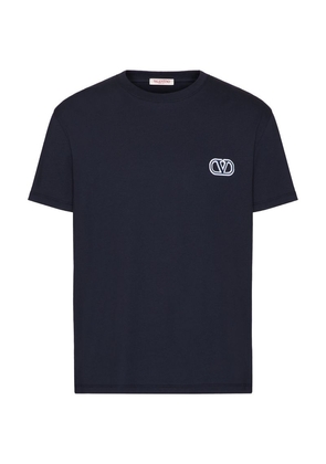 Valentino Garavani Cotton Embroidered-Logo T-Shirt