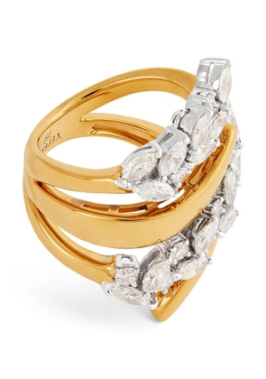 Yeprem Yellow Gold And Diamond Golden Strada Stackable Ring