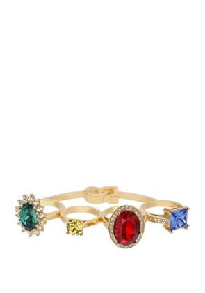 Dolce & Gabbana Glass Crystal Knuckleduster Ring
