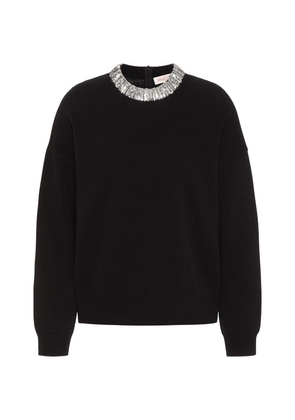Valentino Garavani Embellished Collar Sweater