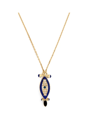 L'Atelier Nawbar Yellow Gold, Diamond And Sapphire Capture Little Indigo Necklace