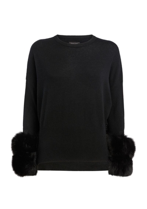 Izaak Azanei Black Fox Cuff Sweater