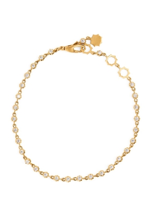 Jade Trau Small Yellow Gold And Diamond Sophisticate Line Bracelet