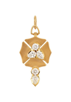 Jade Trau Yellow Gold And Diamond Poppy Key Charm