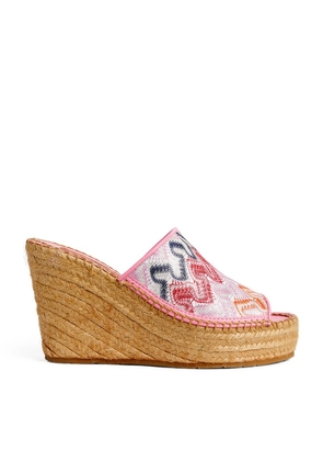 Missoni Embroidered Wedge Mules 75