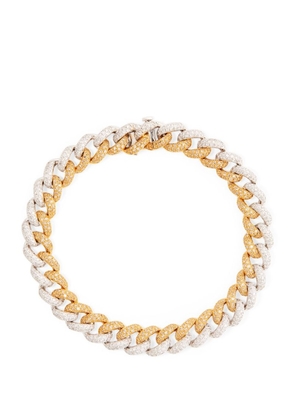 Shay Mixed Gold And Diamond Pavé Link Bracelet
