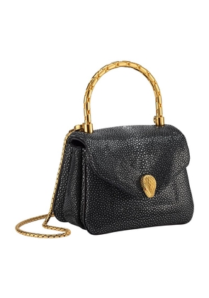 Bvlgari Leather Serpenti Reverse Top-Handle Bag