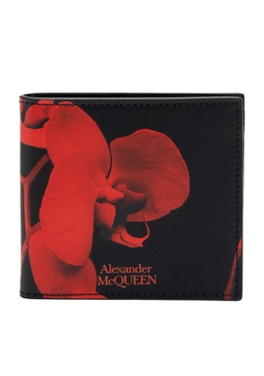 Alexander McQueen Orchid Print Bifold Wallet