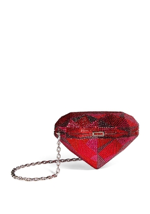 Judith Leiber Embellished Diamond Ruby Clutch Bag