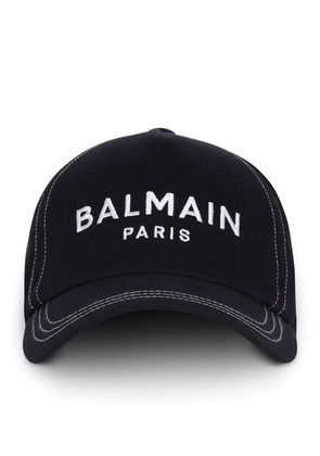 Balmain Cotton Logo-Embroidered Cap