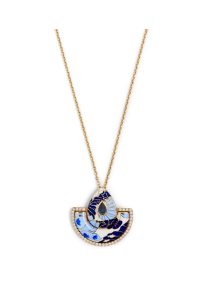 L'Atelier Nawbar Yellow Gold, Diamond And Sapphire Bond Street Fan Necklace