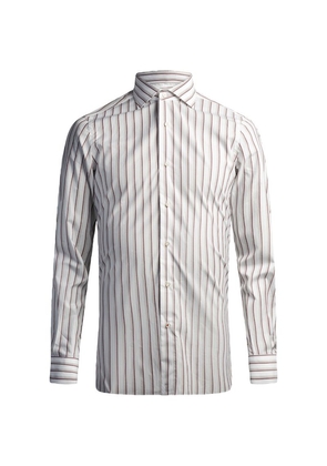 Isaia Cotton Striped Shirt