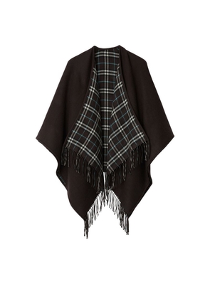 Burberry Wool Reversible Check Cape