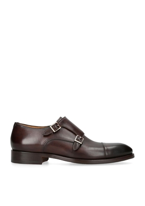 Magnanni Leather Double Monk Shoes