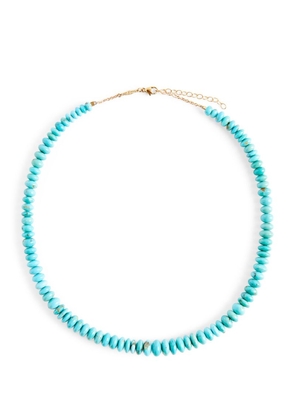 Jacquie Aiche Yellow Gold And Turquoise Graduated Beaded Necklace