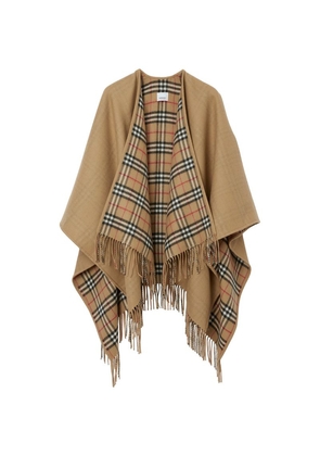 Burberry Wool Check Reversible Cape