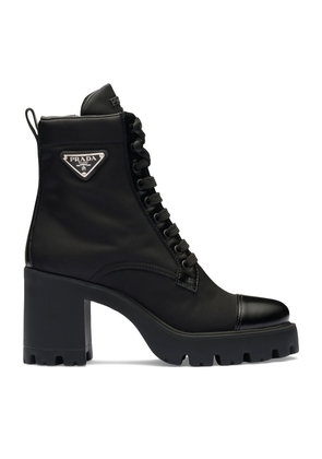 Prada Leather And Re-Nylon Boots