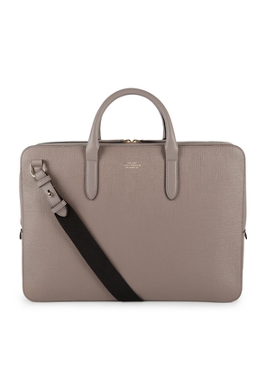 Smythson Panama Leather Slim Briefcase