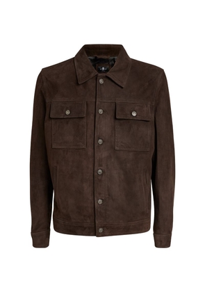 7 For All Mankind Suede Trucker Jacket