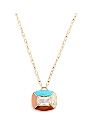 Emily P. Wheeler Yellow Gold, Topaz And Mixed Stone Patchwork Necklace