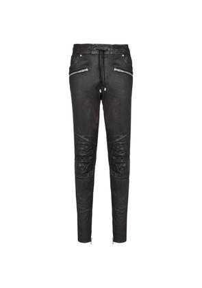 Balmain Stretch-Leather Trousers