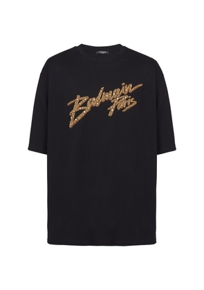 Balmain Embellished Signature T-Shirt