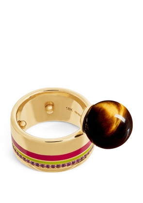 Emily P. Wheeler Yellow Gold And Sapphire Horizon Ring