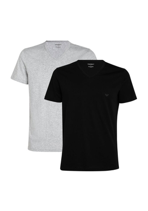 Emporio Armani Cotton V-Neck Eagle T-Shirt