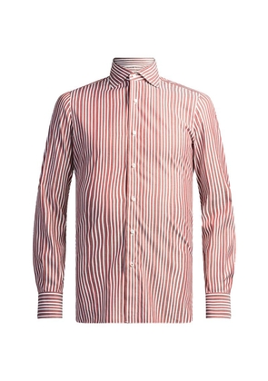 Isaia Cotton Striped Shirt