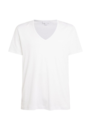 Sunspel Sea Island Cotton V-Neck T-Shirt