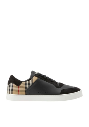 Burberry Leather Check Sneakers