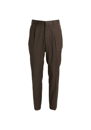 Brioni Stretch-Wool Tailored Trousers