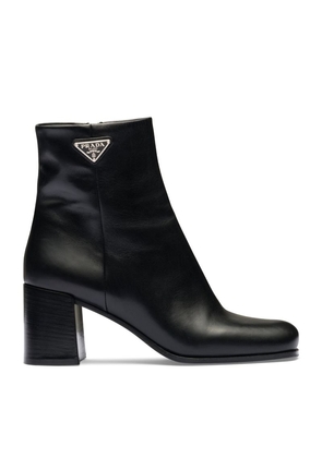 Prada Leather Heeled Boots 65