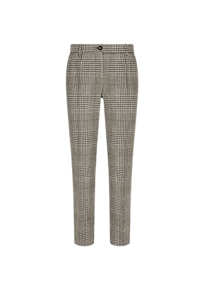Dolce & Gabbana Wool Houndstooth Trousers