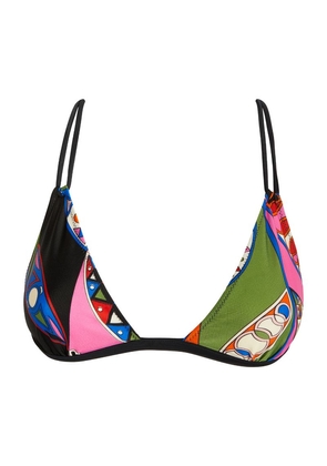 Pucci Geometric Print Triangle Bikini Top