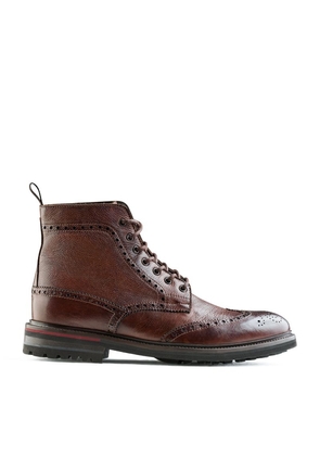 Isaia Leather Ankle Boots