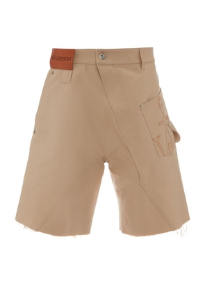 Jw Anderson Cotton Distressed Shorts