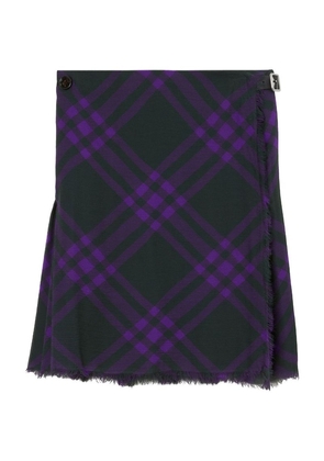 Burberry Silk Check Mini Skirt