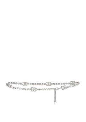 Dolce & Gabbana Crystal-Embellished Dg Logo Belt