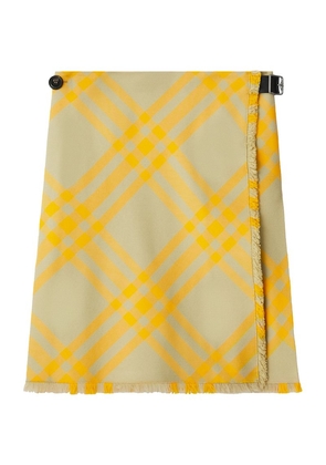 Burberry Wool-Blend Check Mini Skirt