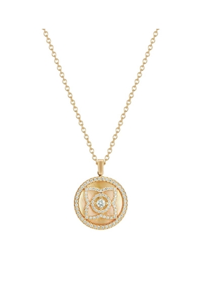 De Beers Jewellers Yellow Gold And Diamond Enchanted Lotus Pendant Necklace