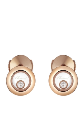 Chopard Rose Gold And Diamond Happy Diamonds Icons Earrings