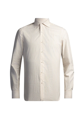 Isaia Cotton Striped Dress Shirt