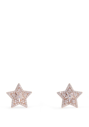 Bee Goddess Rose Gold And Diamond Sirius Star Earrings
