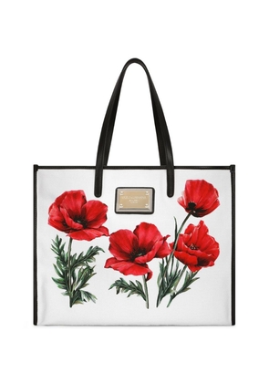 Dolce & Gabbana 425 Poppy Print Tote Bag