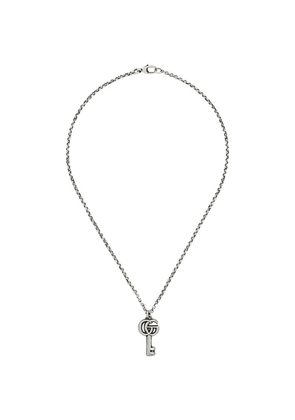 Gucci Sterling Silver Double G Key Necklace