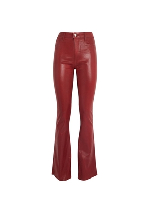 L'Agence Ruth Coated Straight-Leg Jeans