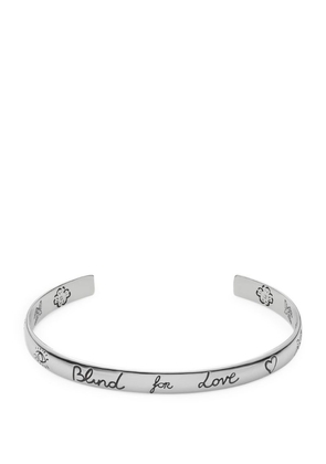 Gucci Sterling Silver Blind For Love Bangle