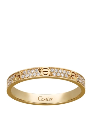 Cartier Small Yellow Gold And Diamond Love Ring