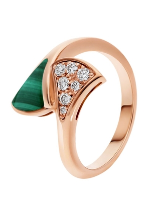 Bvlgari Rose Gold, Diamond And Malachite Divas' Dream Ring